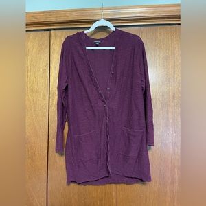 Torrid 2x plum purple slub cardigan